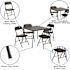 Carnegy Avenue Madison 33 in. Black 5-Piece Folding Card Table and Chair Set