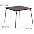 Carnegy Avenue Madison 33 in. Black 5-Piece Folding Card Table and Chair Set
