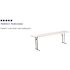 Carnegy Avenue Elon 96 in. L Rectangle Granite White Plastic Top Banquet Table
