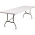 Carnegy Avenue Elon 96 in. Granite White Plastic Tabletop Metal Frame Folding Table