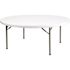 Carnegy Avenue White Elon 6 ft. Round Plastic Folding Event Table, Foldable Portable Banquet Table for Indoor/Outdoor Events