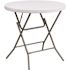 Carnegy Avenue 31.5 in. Granite White Plastic Tabletop Metal Frame Folding Table