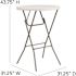 Carnegy Avenue Elon 31.25 in. L Round Granite White Plastic Top Folding Bar Table