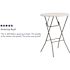 Carnegy Avenue Elon 31.25 in. L Round Granite White Plastic Top Folding Bar Table