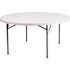 Carnegy Avenue 59.75 in. Granite White Plastic Tabletop Metal Frame Folding Table