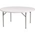 Carnegy Avenue 60 in. Granite White Plastic Tabletop Metal Frame Folding Table