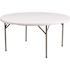 Carnegy Avenue Elon 60.75 in. L Round Granite White Plastic Top Folding Utility Tables (Seats 8)