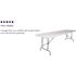 Carnegy Avenue 96 in. Granite White Plastic Tabletop Metal Frame Folding Table