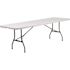 Carnegy Avenue 96 in. Granite White Plastic Tabletop Metal Frame Folding Table