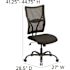 Carnegy Avenue Fabric Adjustable Height Ergonomic Task Chair in Black