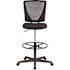 Carnegy Avenue Fabric Adjustable Height Ergonomic Drafting Chair in Black