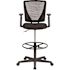 Carnegy Avenue Fabric Adjustable Height Ergonomic Drafting Chair in Black