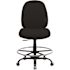 Carnegy Avenue Fabric Adjustable Height Ergonomic Drafting Chair in Black