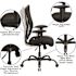 Carnegy Avenue Fabric Adjustable Height Ergonomic Drafting Chair in Black