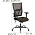 Carnegy Avenue Fabric Adjustable Height Ergonomic Drafting Chair in Black