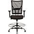 Carnegy Avenue Fabric Adjustable Height Ergonomic Drafting Chair in Black