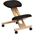 Flash Furniture Natural/Black Posey Mobile Wooden Kneeling Office Chair, Height-Adjustable Ergonomic Office Kneeling Chair