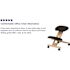 Flash Furniture Natural/Black Posey Mobile Wooden Kneeling Office Chair, Height-Adjustable Ergonomic Office Kneeling Chair