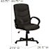 Carnegy Avenue Faux Leather Swivel Office Chair in Black