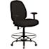 Carnegy Avenue Fabric Adjustable Height Ergonomic Drafting Chair in Black