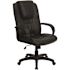 Carnegy Avenue Faux Leather Swivel Ergonomic Office Chair in Black