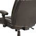 Carnegy Avenue Hercules Faux Leather Swivel Ergonomic Office Chair in Black Leather with Arms