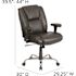 Carnegy Avenue Hercules Faux Leather Swivel Ergonomic Office Chair in Black Leather with Arms