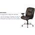 Carnegy Avenue Hercules Faux Leather Swivel Ergonomic Office Chair in Black Leather with Arms