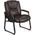 Carnegy Avenue Faux Leather Cushioned Side Chair in Black
