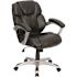 Carnegy Avenue Faux Leather Swivel Office Chair in Black