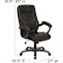 Carnegy Avenue Faux Leather Swivel Ergonomic Office Chair in Black