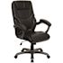Carnegy Avenue Faux Leather Swivel Ergonomic Office Chair in Black