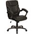 Carnegy Avenue Faux Leather Swivel Office Chair in Black