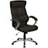 Carnegy Avenue Faux Leather Swivel Ergonomic Office Chair in Black