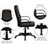 Carnegy Avenue Vinyl Swivel Ergonomic Office Chair in Black