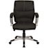 Carnegy Avenue Faux Leather Swivel Office Chair in Black