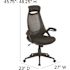 Carnegy Avenue Mesh Swivel Office Chair in Black