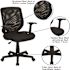 Carnegy Avenue Black Norris Mid-Back Mesh Tapered Back Swivel Task Office Chair, Ergonomic Padded Mesh Swivel Computer Chair