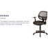 Black Mallard Mid-Back Swivel Mesh Office Chair with T-Arms, Height-Adjustable Ergonomic Padded Office Desk Chair