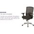 Carnegy Avenue Fabric Swivel Ergonomic Office Chair in Black