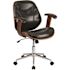 Carnegy Avenue Faux Leather Swivel Office Chair in Black