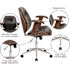 Carnegy Avenue Faux Leather Swivel Office Chair in Black