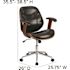 Carnegy Avenue Faux Leather Swivel Office Chair in Black