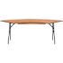 Carnegy Avenue 60 in. Natural Wood Tabletop Metal Frame Folding Table