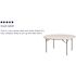 Carnegy Avenue Kathryn 60 in. L Round Granite White Plastic Top Event Party Folding Utility Tables