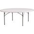 Carnegy Avenue Kathryn 72 in. L Round Granite White Plastic Top Event Party Folding Utility Tables seats 10