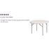 Carnegy Avenue White Kathryn 4 ft. Round Plastic Folding Event Table for Trade Shows, Portable Event Banquet Table