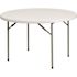 Carnegy Avenue White Kathryn 4 ft. Round Plastic Folding Event Table for Trade Shows, Portable Event Banquet Table