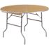 Carnegy Avenue 48 in. Natural Wood Tabletop Metal Frame Folding Table