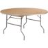 Carnegy Avenue 60 in. Natural Wood Tabletop Metal Frame Folding Table